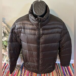 NEW Saks Fifth Avenue Premium Down Puffer Coat Ski Snow Jacket Black Medium